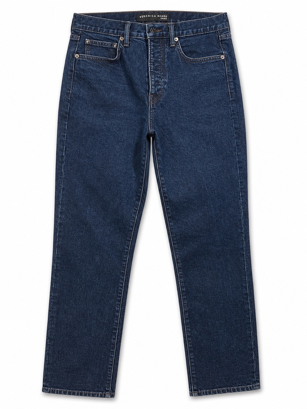 Veronica Beard Ryleigh High Rise Slim Straight Jeans Dark Night Wash Size 28